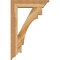 Ekena Millwork Merced Traditional Rough Sawn Bracket w/ Offset Brace, Western Red Cedar, 6"W x 22"D x 34"H BKT0604X22X34MRC01RWR - alternate 4
